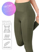 WB3019 Women's Peached Seamless Front Leggings with Side Pocket Full-Length Yoga Pants
