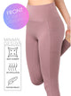 WB3019 Women's Peached Seamless Front Leggings with Side Pocket Full-Length Yoga Pants
