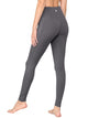 WB3019 Women's Peached Seamless Front Leggings with Side Pocket Full-Length Yoga Pants