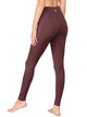 WB3019 Women's Peached Seamless Front Leggings with Side Pocket Full-Length Yoga Pants