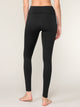 WB3020 Women's Peached Seamless Front & Side Foldable Waisted Leggings with Inner Pocket Full-Length Yoga Pants