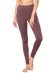 WB3020 Women's Peached Seamless Front & Side Foldable Waisted Leggings with Inner Pocket Full-Length Yoga Pants