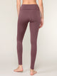 WB3020 Women's Peached Seamless Front & Side Foldable Waisted Leggings with Inner Pocket Full-Length Yoga Pants