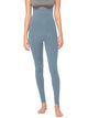 WB3020 Women's Peached Seamless Front & Side Foldable Waisted Leggings with Inner Pocket Full-Length Yoga Pants