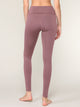 WB3020 Women's Peached Seamless Front & Side Foldable Waisted Leggings with Inner Pocket Full-Length Yoga Pants