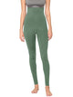 WB3020 Women's Peached Seamless Front & Side Foldable Waisted Leggings with Inner Pocket Full-Length Yoga Pants