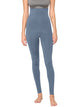 WB3020 Women's Peached Seamless Front & Side Foldable Waisted Leggings with Inner Pocket Full-Length Yoga Pants