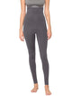 WB3020 Women's Peached Seamless Front & Side Foldable Waisted Leggings with Inner Pocket Full-Length Yoga Pants