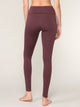 WB3020 Women's Peached Seamless Front & Side Foldable Waisted Leggings with Inner Pocket Full-Length Yoga Pants