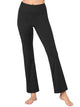 WB3021 Peached Seamless Front & Side Leggings with Inner Pocket Ankle Boot Cut Yoga Pants