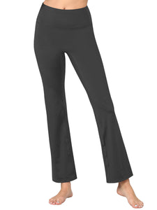 WB3021 Peached Seamless Front & Side Leggings with Inner Pocket Ankle Boot Cut Yoga Pants