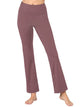 WB3021 Peached Seamless Front & Side Leggings with Inner Pocket Ankle Boot Cut Yoga Pants