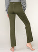 WB3021 Peached Seamless Front & Side Leggings with Inner Pocket Ankle Boot Cut Yoga Pants