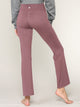 WB3021 Peached Seamless Front & Side Leggings with Inner Pocket Ankle Boot Cut Yoga Pants