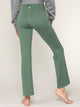 WB3021 Peached Seamless Front & Side Leggings with Inner Pocket Ankle Boot Cut Yoga Pants