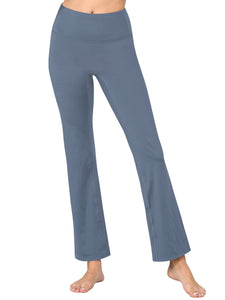 WB3021 Peached Seamless Front & Side Leggings with Inner Pocket Ankle Boot Cut Yoga Pants