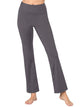 WB3021 Peached Seamless Front & Side Leggings with Inner Pocket Ankle Boot Cut Yoga Pants