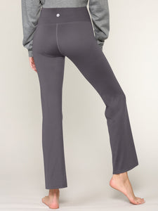 WB3021 Peached Seamless Front & Side Leggings with Inner Pocket Ankle Boot Cut Yoga Pants