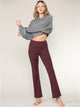 WB3021 Peached Seamless Front & Side Leggings with Inner Pocket Ankle Boot Cut Yoga Pants