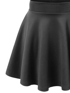 WB669 Basic Versatile Stretchy Flare Skater Skirt