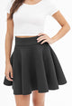 WB669 Basic Versatile Stretchy Flare Skater Skirt