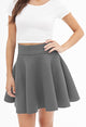 WB669 Basic Versatile Stretchy Flare Skater Skirt