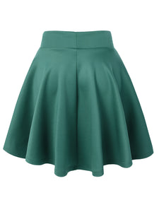 WB669 Basic Versatile Stretchy Flare Skater Skirt