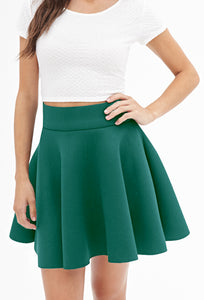 WB669 Basic Versatile Stretchy Flare Skater Skirt