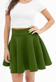 WB669 Basic Versatile Stretchy Flare Skater Skirt