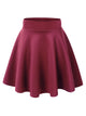 WB669 Basic Versatile Stretchy Flare Skater Skirt