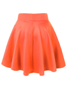 WB669 Basic Versatile Stretchy Flare Skater Skirt