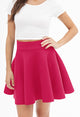 WB669 Basic Versatile Stretchy Flare Skater Skirt