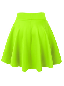 WB669 Basic Versatile Stretchy Flare Skater Skirt
