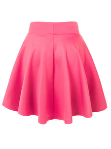 WB669 Basic Versatile Stretchy Flare Skater Skirt