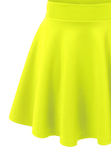 WB669 Basic Versatile Stretchy Flare Skater Skirt