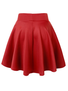 WB669 Basic Versatile Stretchy Flare Skater Skirt