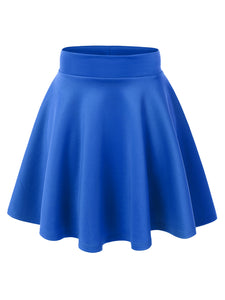WB669 Basic Versatile Stretchy Flare Skater Skirt