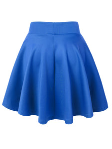 WB669 Basic Versatile Stretchy Flare Skater Skirt