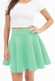 WB669 Basic Versatile Stretchy Flare Skater Skirt