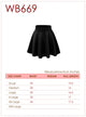 WB669 Basic Versatile Stretchy Flare Skater Skirt