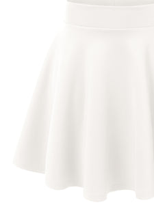 WB669 Basic Versatile Stretchy Flare Skater Skirt