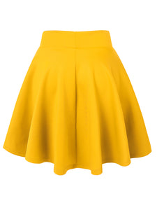 WB669 Basic Versatile Stretchy Flare Skater Skirt