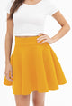 WB669 Basic Versatile Stretchy Flare Skater Skirt