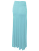 WB670 Women's Basic Foldable High Waist Floor Length Maxi Skirt S-3XL Plus Size
