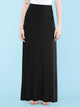 WB670 Women's Basic Foldable High Waist Floor Length Maxi Skirt S-3XL Plus Size