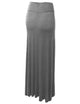 WB670 Women's Basic Foldable High Waist Floor Length Maxi Skirt S-3XL Plus Size