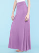 WB670 Women's Basic Foldable High Waist Floor Length Maxi Skirt S-3XL Plus Size