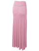 WB670 Women's Basic Foldable High Waist Floor Length Maxi Skirt S-3XL Plus Size