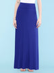WB670 Women's Basic Foldable High Waist Floor Length Maxi Skirt S-3XL Plus Size