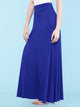WB670 Women's Basic Foldable High Waist Floor Length Maxi Skirt S-3XL Plus Size